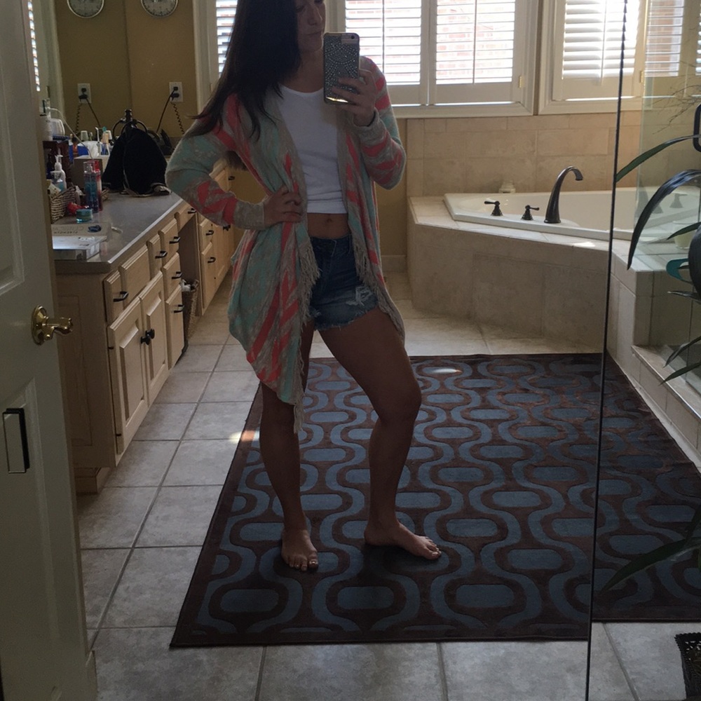 Open front drapes cardigan